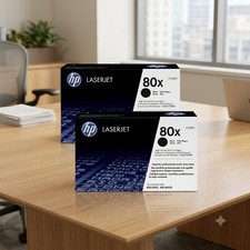 New Hp 80X CF280X Black Toner Cartridge Compatible ✅2 Pack High Yield Closed Box picture