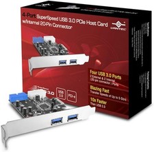 4-Port SUPERSPEED USB 3.0 PCIE Host Card W/Internal 20-PIN Connector picture