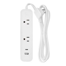 Globe Electric 3014530 6 ft. 2-Outlets Power Strip White picture