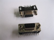 10 Pcs D-Sub 9 pin Female Connector with Right Angle New picture
