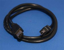 Firewire 400 Cable 6-Pin to 4-Pin 3Ft IEEE-1394a DV Camcorder HDD Data Black picture