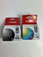 NEW IN BOX Genuine OEM Canon PG-40 Black & CL-41 Color Ink Sealed LOT OF 2 picture