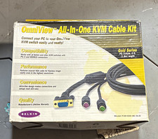 Belkin OmniView Gold Series KVM Switch Cable PS/2 D-Sub 6ft Black F3X1835 picture