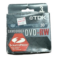5 x TDK Camcorder DVD-r 30 min. 1,4 GB 2x speed Scratch Proof picture