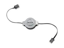 Belkin Retractable CAT5e Networking Ethernet Cable, RJ45 Connectors, Gray 3.6 ft picture