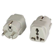 Adapter European Schuko CEE7/7(M) to Universal(F), 16A 250V. Approvals: CE for U picture