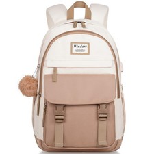 WINDARS School Backpack for Teen Girls, Cute College 15.6 inch, Beige Khaki picture