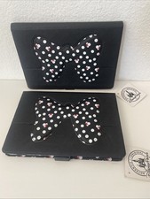 Two Disney Parks Black Polka Dot Minnie bow iPad/Kindle 7” Table Cases 7x5x.5 picture