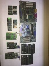 2 Pcs INTEL SOCKET PGA 370 pentium ISA Motherboards with CPU MEMORY VINTAGE RARE picture