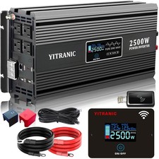 2500W Upgraded 2000 watt Pure Sine Wave Inverter 12V DC to 120V AC with164ft ... picture