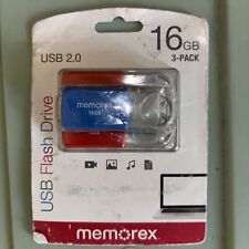 Memorex 16GB USB Flash Drive USB 2.0 3 Pack Brand New picture