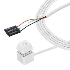 2 Pcs PC Power Button Extention with 70