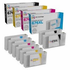 8PK LD Replacement Epson 676XL 676 XL HY Ink 2 Black 2 Cyan 2 Magenta 2 Yellow picture
