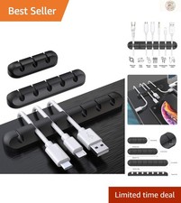 Durable Silicone Cable Holder Clips with Strong Adhesive - 3-Pack Organization picture