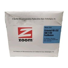 Zoom Model 2949 56K V.90 V.92 External Serial Modem - New/Open Box Unused picture