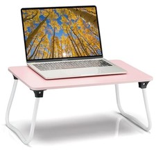 Ruxury Foldable Lap Desk Laptop Stand Bed Desk Table Tray, Medium Pink picture