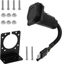 4 Pin to 7 Pin Adapter Trailer Light Adapter 4-Way Flat Truck to 7-Way Blade Tra picture