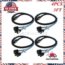 4 PCS Mini SAS to 4-SATA SFF-8087 Multi-Lane Forward Breakout Internal Cable 1M picture
