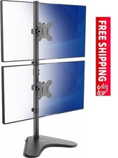 STANDV002L Vertical Stacked Dual Monitor Stand Base For Ultrawide 34 In picture