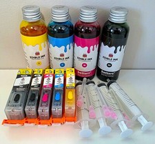 Edible ink Bundle- Refill 4 bottles w/ tools & PGI 280/281 Edible Cartridge,5set picture