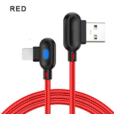 90 Degree USB Data Cable 3/6FT For iPhone 7 XR 11 12 13 14 Charger Charging Cord picture