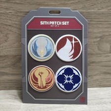 Disney Parks Star Wars Set of 4 Round Temporary or Permanent Jedi Patches picture