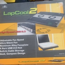 Vantec LapCool 2 Laptop Cooling Pad 2-Fan USB-Powered Adj Speed LPC-305 picture