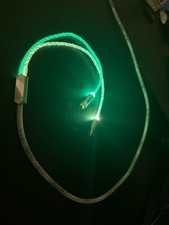 Coiled USB-C Cable for Magnetic Switch Keyboard LED Braided Cable Dual Connector picture