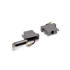 RJ45 to DB25 Female Modular Adapter - Gray picture