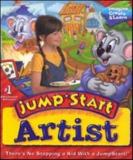 JumpStart Artist PC CD kids learn colors lines shapes art textures patterns game picture