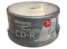 30 New Memorex 52X White Inkjet Printable 700MB CD-R picture