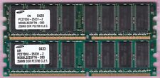 512MB 2x256MB PC-2700 DDR-333 SAMSUNG MEMORY RAM M368L3223FTN-CB3 DDR1 DIMM Kit picture