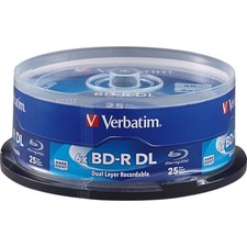 Verbatim - 98356 - Verbatim BD-R DL 50GB 8X Verbatim, Hard Coat, 25pk Spindle - picture