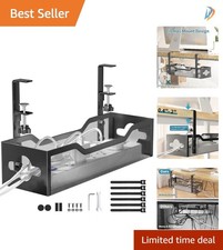 Space-Saving Under Desk Wire Organizer – 2 Hole Design for Easy Installation picture