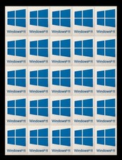 25 PCS Sticker for Window 11 Blue Badge Logo Decal Cyan Color 22mm x 16mm picture