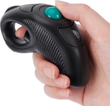 welspo Wireless USB Handheld Finger Trackball Mouse with Laser green ball  picture
