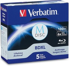 M DISC BDXL 100GB 6X W/ Branded Surface Blank Blu-Ray Recordable Media – 5pk picture