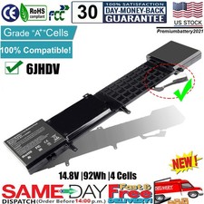 ✅6JHDV Battery For Dell Alienware 17 R2 R3 ALW17ED-1728 6JHCY P43F P43F001 92Wh picture
