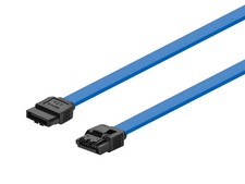 Monoprice SATA III 6Gbps SATA 3 Cable - 18in, Blue (10-Pack) with Locking Latch picture