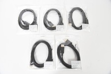 Lot of 5 AddOn DISPLAYPORT6F 6ft DisplayPort Male to Male Black Cable picture