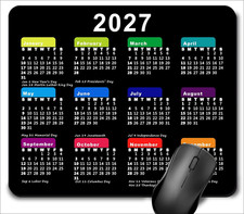2027 Calendar with Holiday Mouse Pad, Gaming Rectangle Mousepad for Computer Lap picture