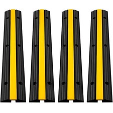 4 Pack of 1-Channel Rubber Cable Protector Ramps 22046Lbs Cable Wire Cord Cover picture