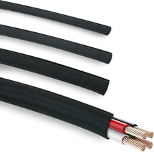 300 Inch Self-Wrapping Split Braided Sleeve Cable Management,Automotive Wire ... picture