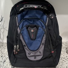 SWISSGEAR Wenger Ibex 17-inch Laptop Backpack Black/Blue/Gray EUC Fast Ship picture