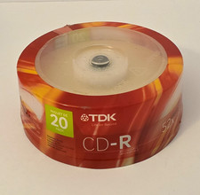 TDK CD-R Recordable Disc Spindle 20-Pack 700MB 52x Write Speed picture