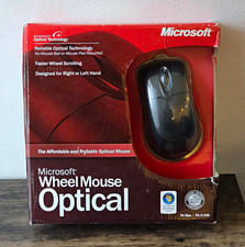 Microsoft Wheel Mouse Optical PC MAC USB PS2 Model X10-48807 Brand New Sealed picture