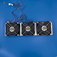 3x 80mm Server Cooling Fan Assembly AVC 12V Fan Module Rack Mount w/ Bracket picture