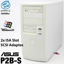 2x ISA Slot Computer ASUS P2B-S SCSI Pentium III 500MHz LAN LPT Sound picture