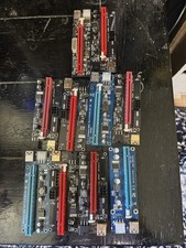 10 PACK PCI-E 1x to 16x Risers - Different Makes And Models Tested Working  picture