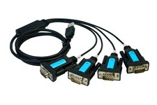 TECHTOO 4 Port Professional FTDI CHIP USB to Serial RS232 DB9 Adapter Convert... picture